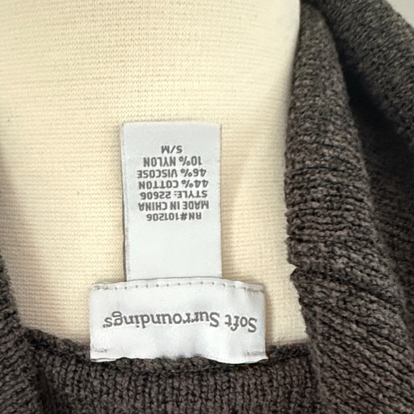 Soft Surroundings Taupe Knit Cardigan dress size Small Medium - Picture 4 of 5